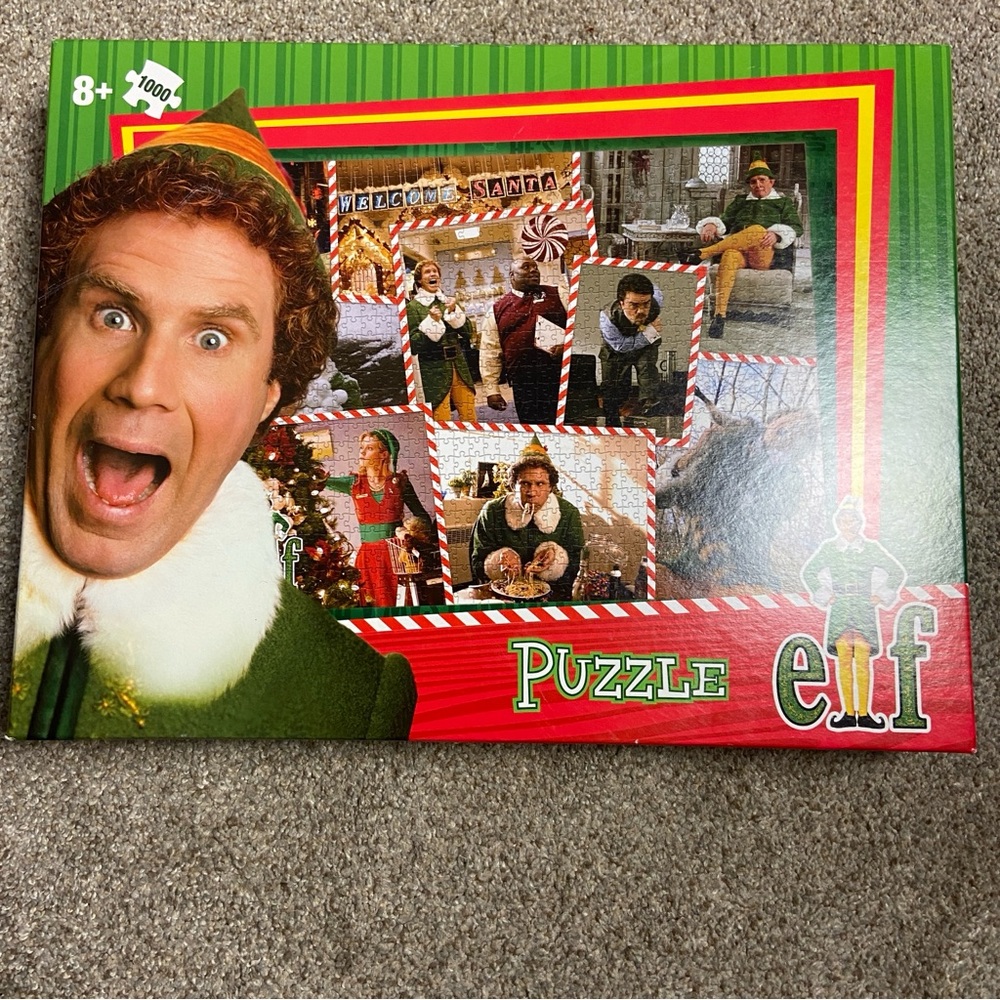 Elf Movie‎ Christmas Collage Puzzle 1000 Pieces New, Pieces Bag is Sealed.